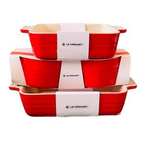 PRICE FIRM 4pc Le Creuset Baking Dishes Ramekins Bundle